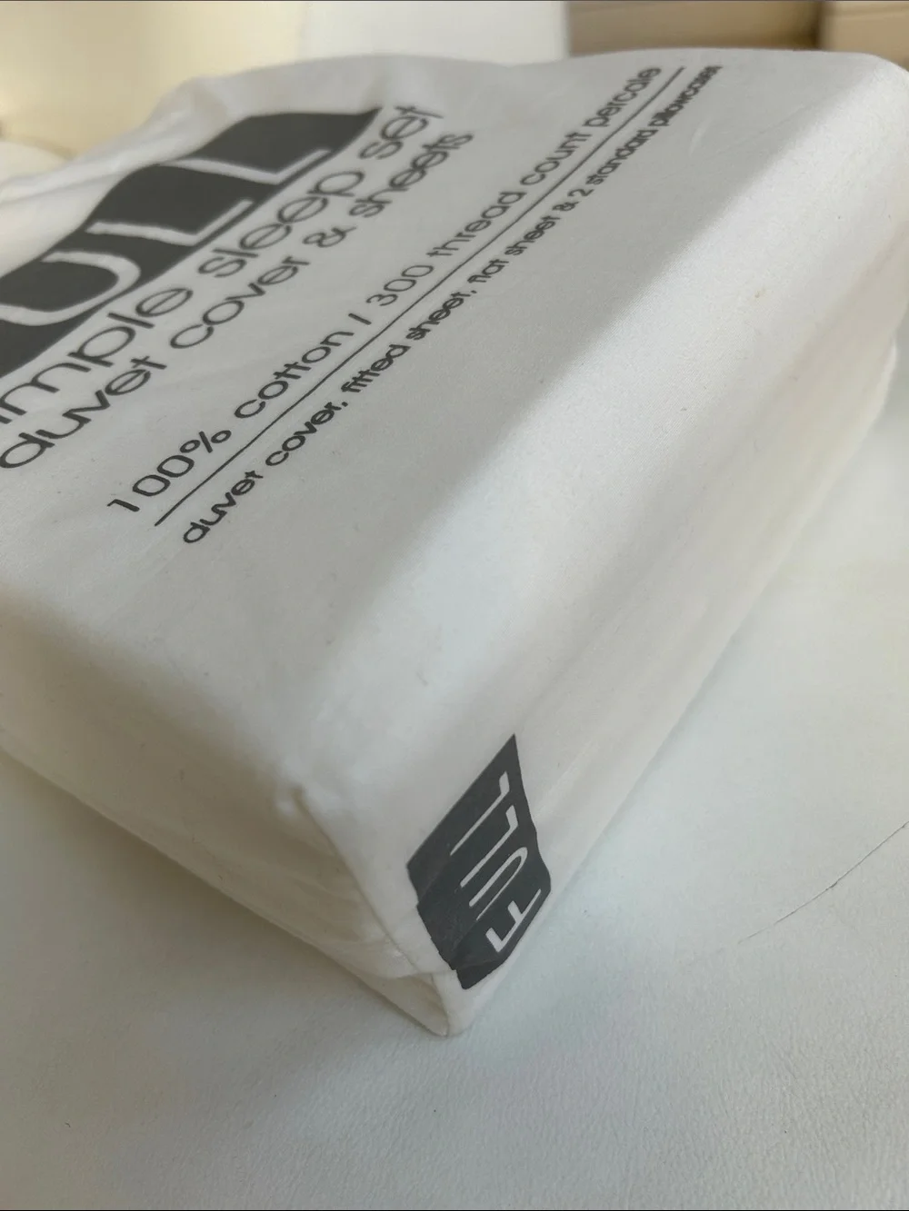 West Elm White Simple Sleep Set Duvet Cover & Sheets